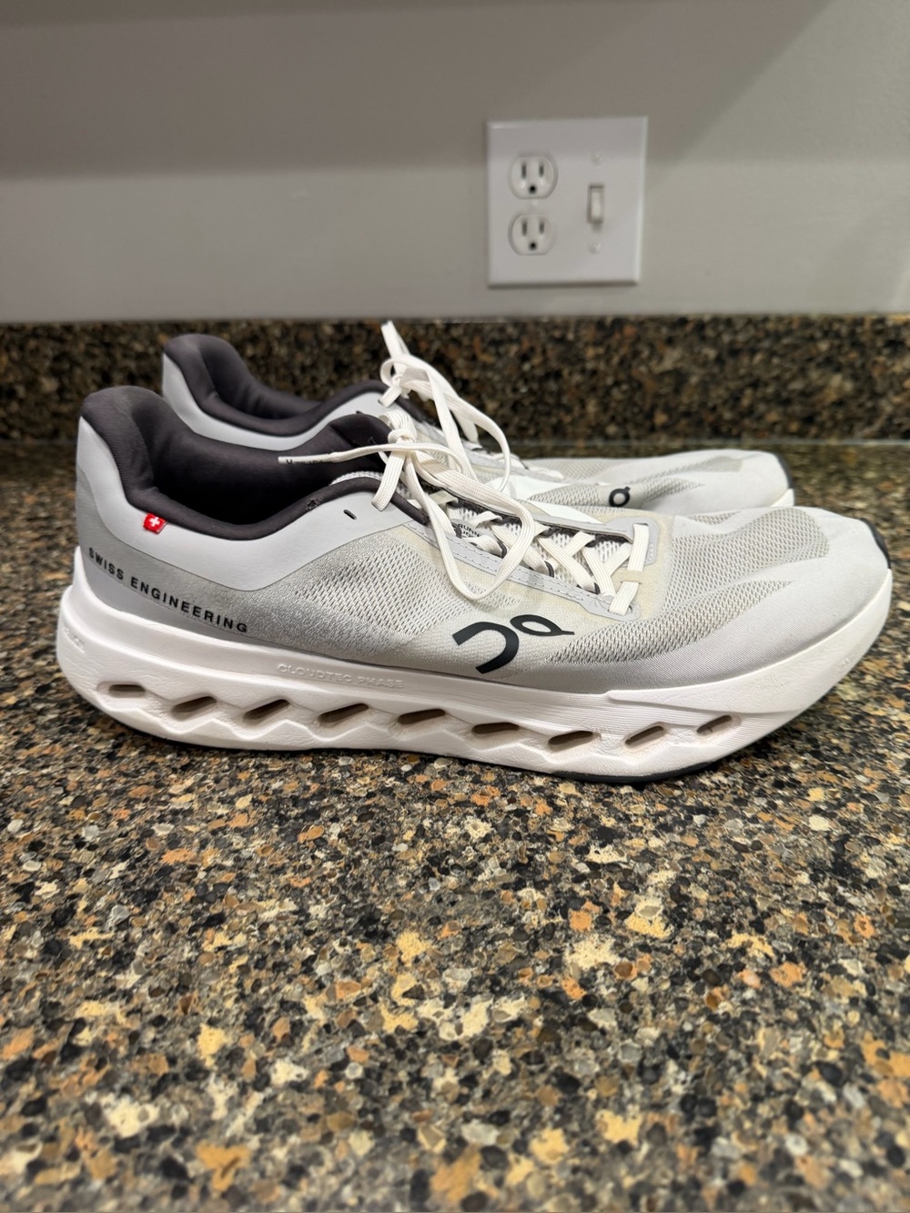 On Running Men’s Athletic Shoes - Light Gray & White 12